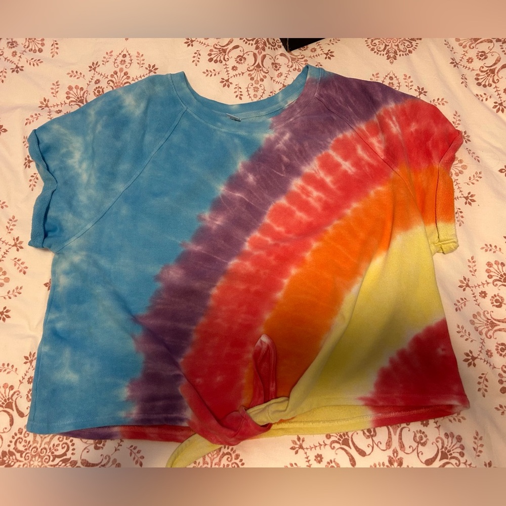 OLD NAVY Bright Tie Dye Top Festival, L